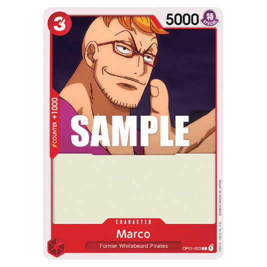 Marco OP01-023 card from the One Piece set Romance Dawn