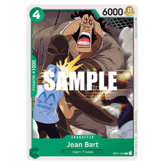 Jean Bart OP01-045 card from the One Piece set Romance Dawn