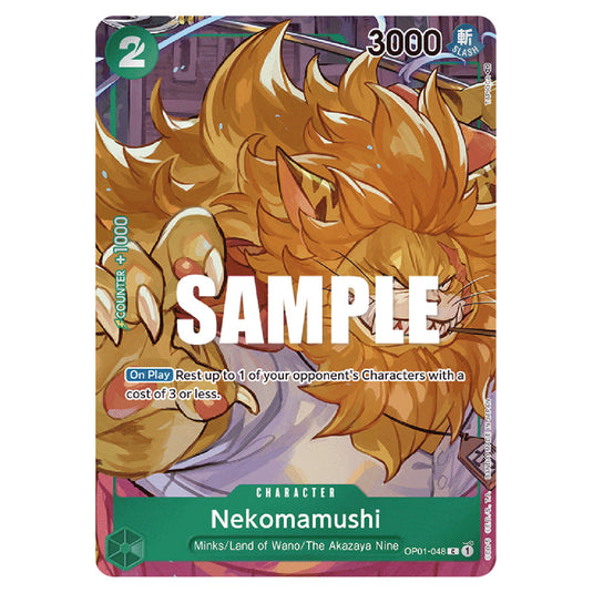 Nekomamushi OP01-048a card from the One Piece set Romance Dawn