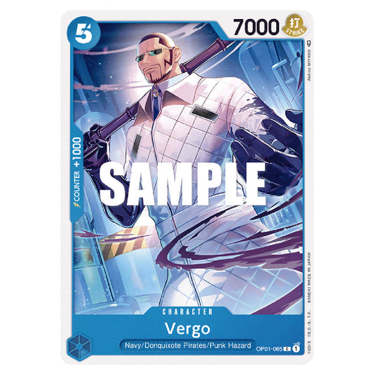 Vergo OP01-065 card from the One Piece set Romance Dawn