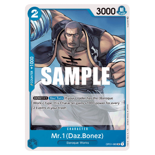 Mr.1(Daz.Bonez) OP01-083 card from the One Piece set Romance Dawn