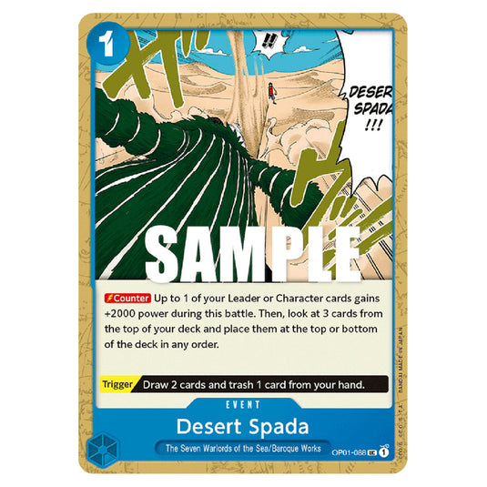 Desert Spada OP01-088 card from the One Piece set Romance Dawn