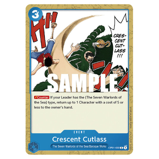 Crescent Cutlass OP01-089 card from the One Piece set Romance Dawn