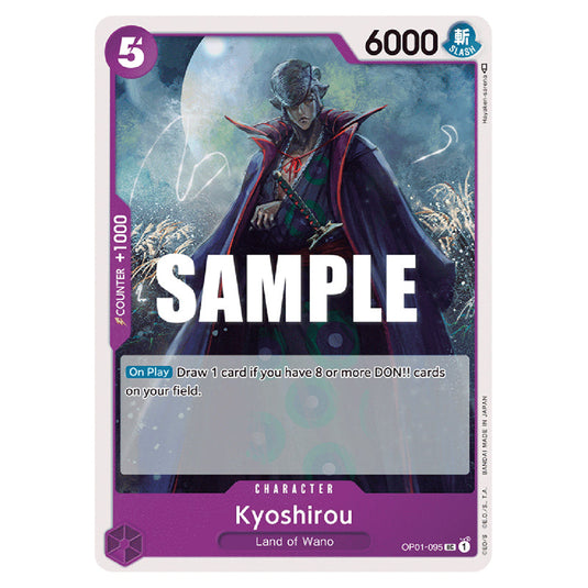Kyoshirou OP01-095 card from the One Piece set Romance Dawn