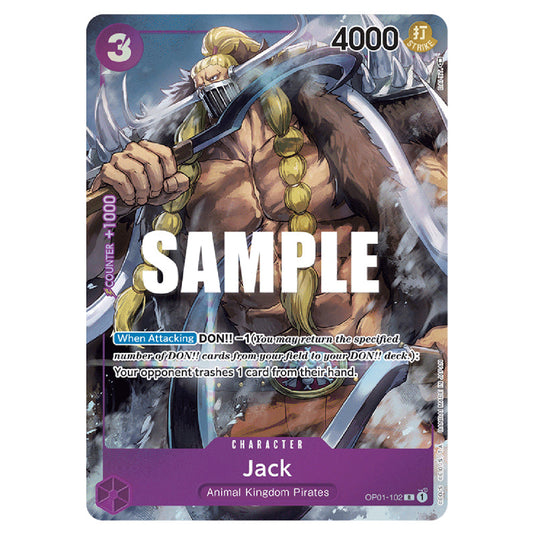 Jack OP01-102a card from the One Piece set Romance Dawn