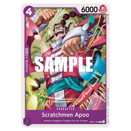 Scratchmen Apoo OP01-103 card from the One Piece set Romance Dawn