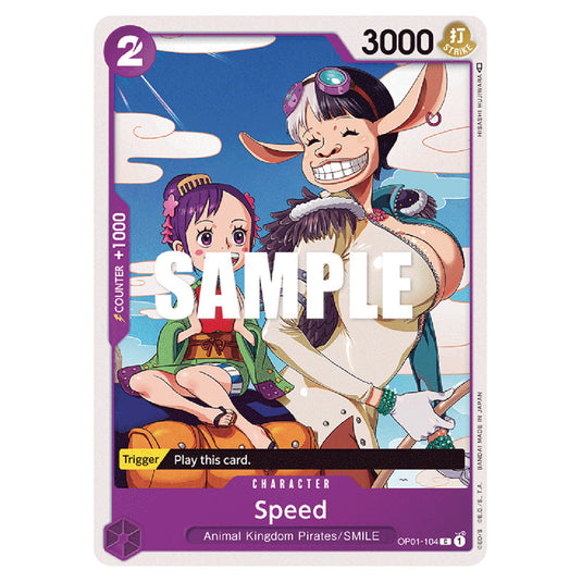 Speed OP01-104 card from the One Piece set Romance Dawn