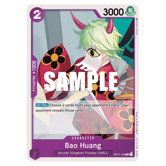 Bao Huang OP01-105 card from the One Piece set Romance Dawn