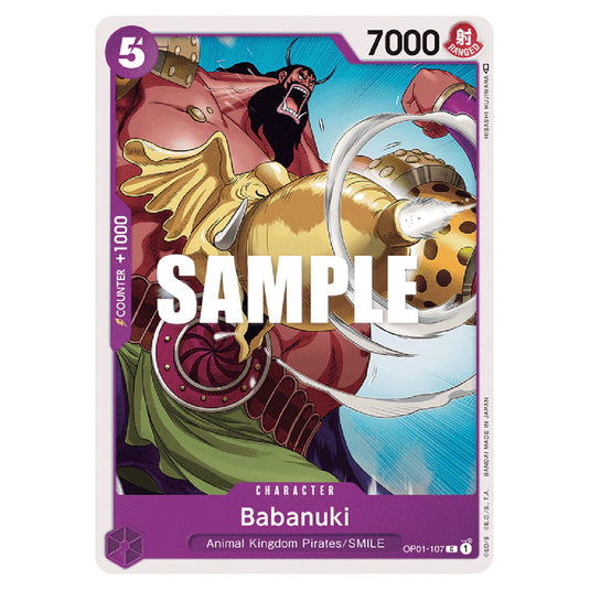 Babanuki OP01-107 card from the One Piece set Romance Dawn