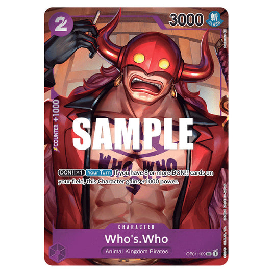 Who's.Who OP01-109a card from the One Piece set Romance Dawn