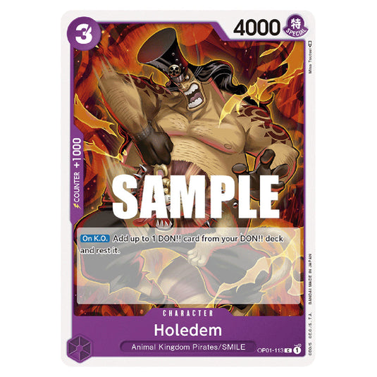 Holedem OP01-113 card from the One Piece set Romance Dawn