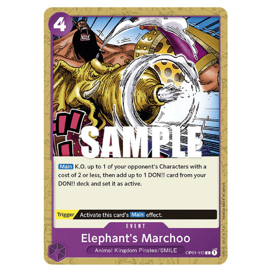 Elephant's Marchoo OP01-115 card from the One Piece set Romance Dawn