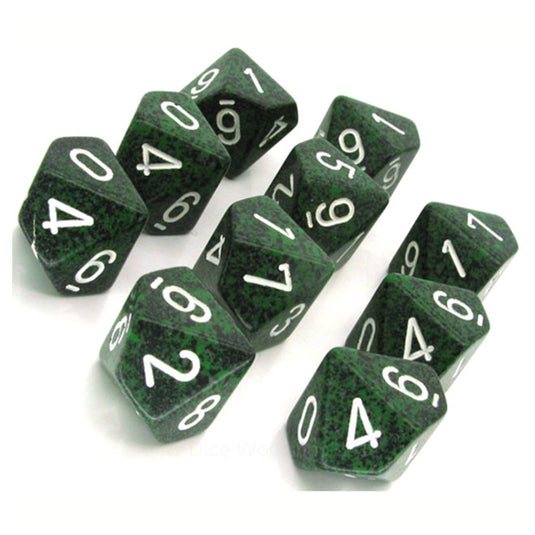 Chessex - Speckled Polyhedral D10 10-Dice Blocks -  Recon