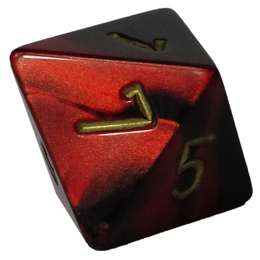 Chessex - Gemini 16mm D8 - Black-Red w/Gold