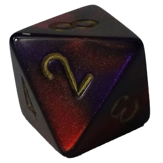 Chessex - Gemini 16mm D8 - Purple-Red w/Gold