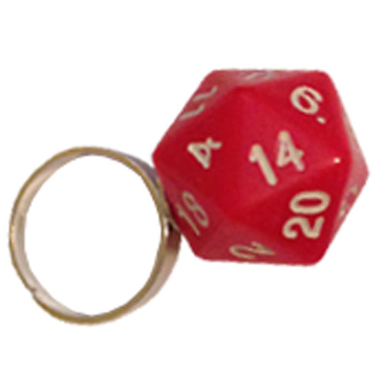 Red D20 - Dice Ring (Adjustable)