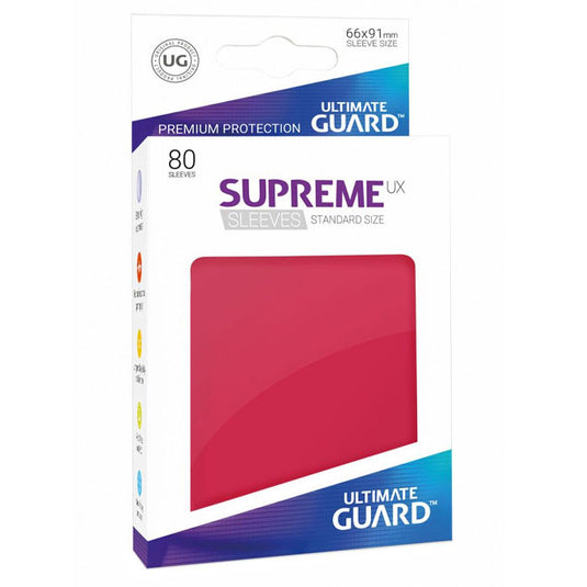 Ultimate Guard - Supreme UX Sleeves Standard Size - Red (80 Sleeves)