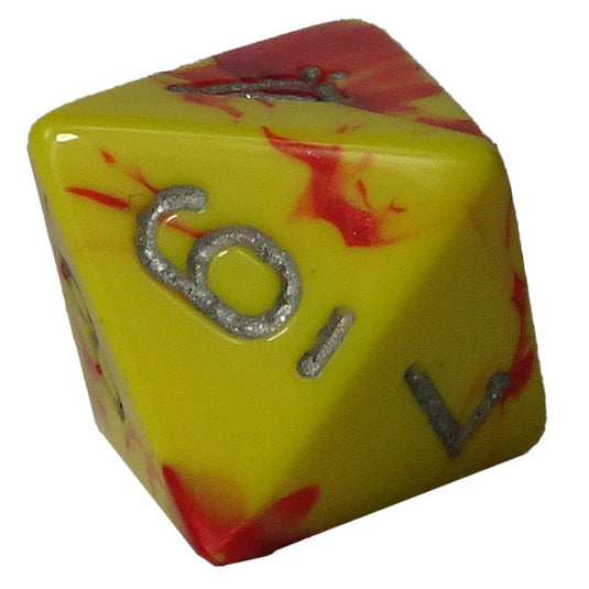 Chessex - Gemini 16mm D8 - Red-Yellow w/Silver