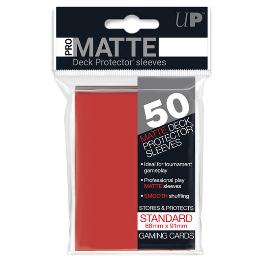 Ultra Pro - Standard Sleeves - Pro-Matte - Red (50 Sleeves)