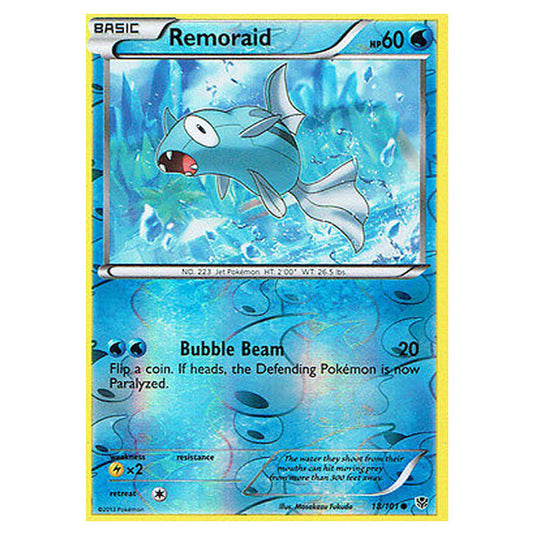 Pokemon - Black & White - Plasma Blast - (Reverse Holo) Remoraid - 18/101