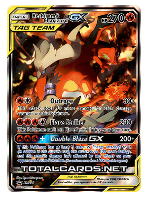 Pokemon - Sun & Moon - SM Black Star Promos - Reshiram & Charizard GX - SM201