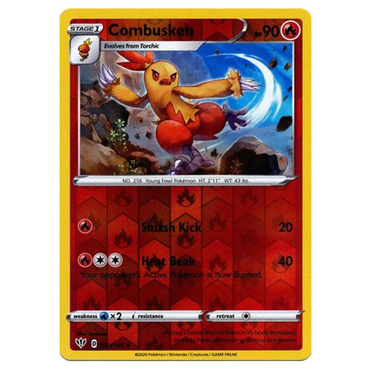 Pokemon - Sword & Shield - Darkness Ablaze - Combusken - 023/189 - (Reverse Holo)