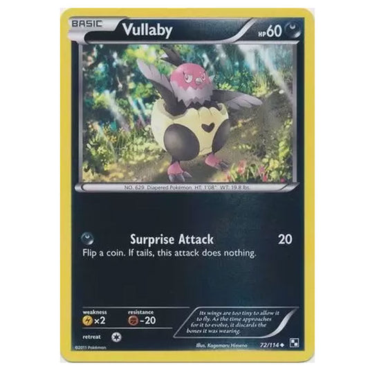 Pokemon - Black & White - (Reverse Holo) Vullaby 72/114