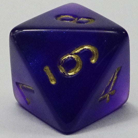 Chessex - Signature 16mm D8 - Borealis - Royal Purple with gold