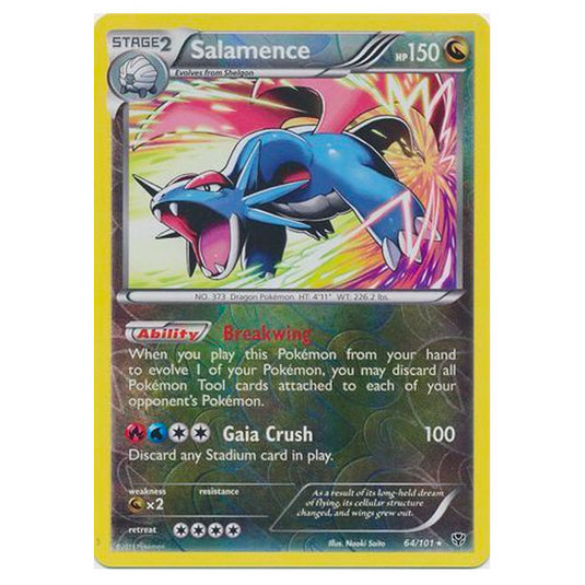 Pokemon - Black & White - Plasma Blast - (Reverse Holo) Salamence - 64/101