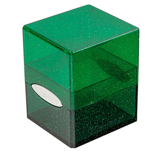 Ultra Pro - Deck Box - Satin Cube - Glitter Green