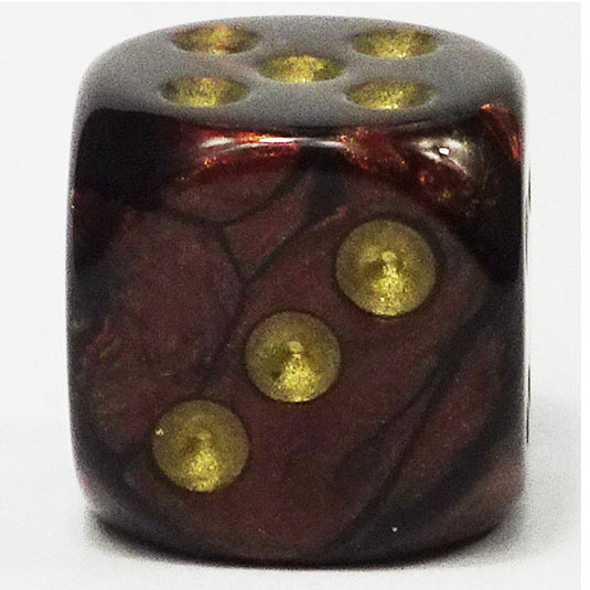 Chessex - Signature 12mm D6 -  Scarab - Blue Blood with Gold