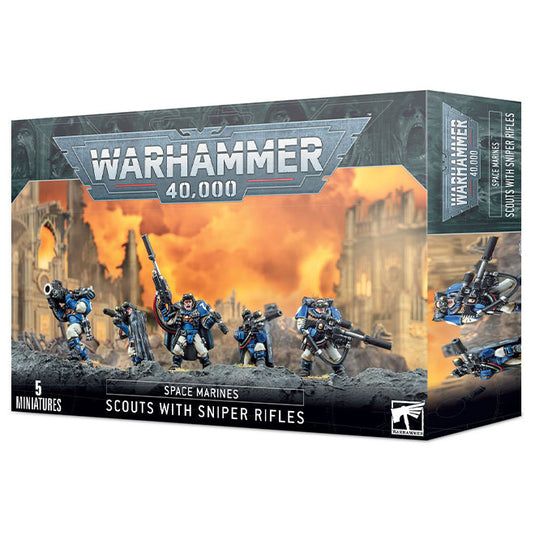 Warhammer 40,000 - Space Marines - Scouts With Sniper Rifles