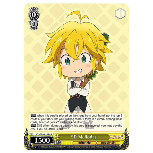 Weiss Schwarz - Seven Deadly Sins - SD Meliodas (Promo) - SDS/SX03-101 PR