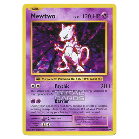 XY Evolutions - Mewtwo - 51/108 - (Shattered Holo)