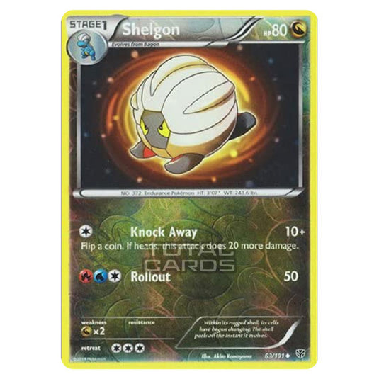 Pokemon - Black & White - Plasma Blast - (Reverse Holo) Shelgon - 63/101