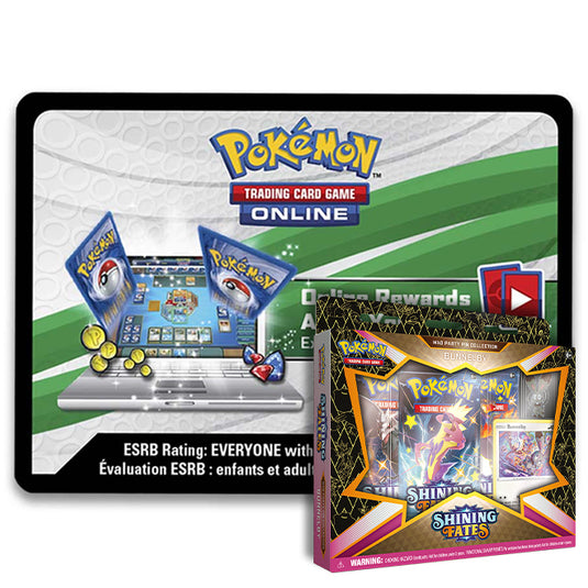 Pokemon - Shining Fates Bunnelby Pin Collection - Online Code Card