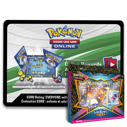 Pokemon - Shining Fates Galarian Mr. Rime Pin Collection - Online Code Card
