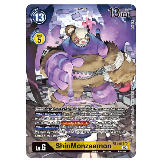 Digimon Card Game - RB-01: Resurgence Booster - ShinMonzaemon - (Alternative Art) - RB1-019a