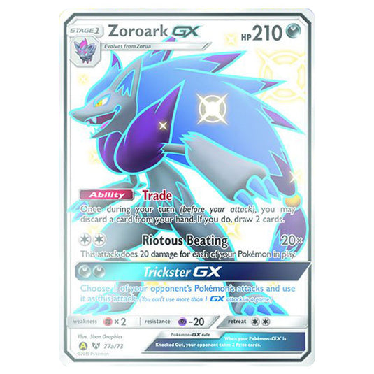 pokemon shiny zoroark card Zoroark Secret Rare Card Type Zoroark-GX 53/73 - Shining Legends