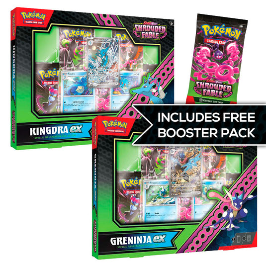 Pokemon Shrouded Fable Greninja & Kingdra Special Illustration Collection Bundle Boxes