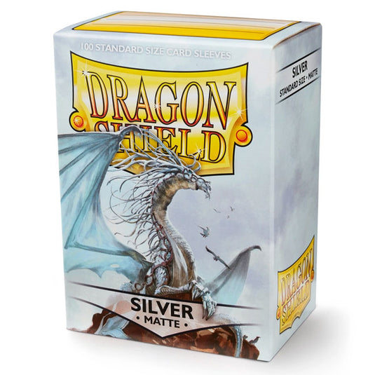 Dragon Shield - Standard Matte Sleeves - Silver - (100 Sleeves)