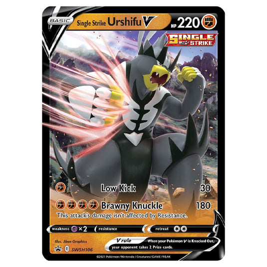 Pokemon - Sword & Shield - SWSH Black Star Promos - Single Strike Urshifu V - SWSH106