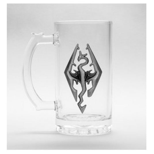 GBeye Glass Stein - Skyrim Dragon Symbol