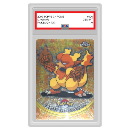 Pokemon - Topps Chrome - Magmar - #126 (PSA 10 Graded Slab)