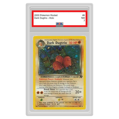 Pokémon - Rocket - Dark Dugtrio - 6/82 (PSA 7 Graded Slab)
