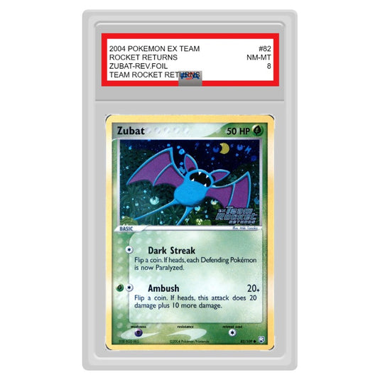 Pokemon - Team Rocket Return - Zubat 82/109 - PSA 8 NM-MT