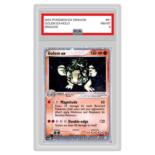 Pokemon - EX Dragon - Golem EX 91/97 - PSA 8 NM-MT