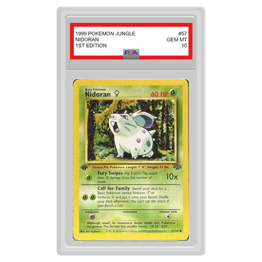 Pokemon - Jungle - Nidoran Female 57/64 - 1st Edition - PSA 10 GEM MINT