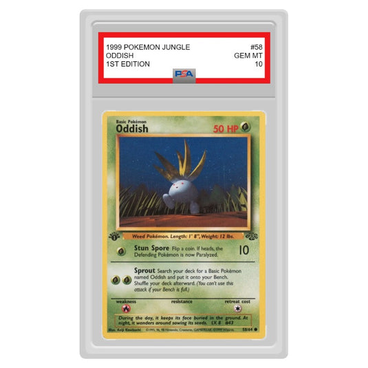 Pokemon - Jungle - Oddish 58/64 - 1st Edition - PSA 10 GEM MINT