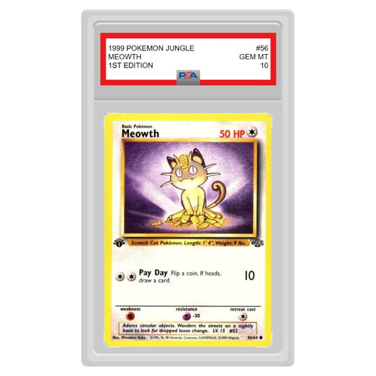Pokemon - Jungle - Meowth 56/64 - 1st Edition - PSA 10 GEM MINT